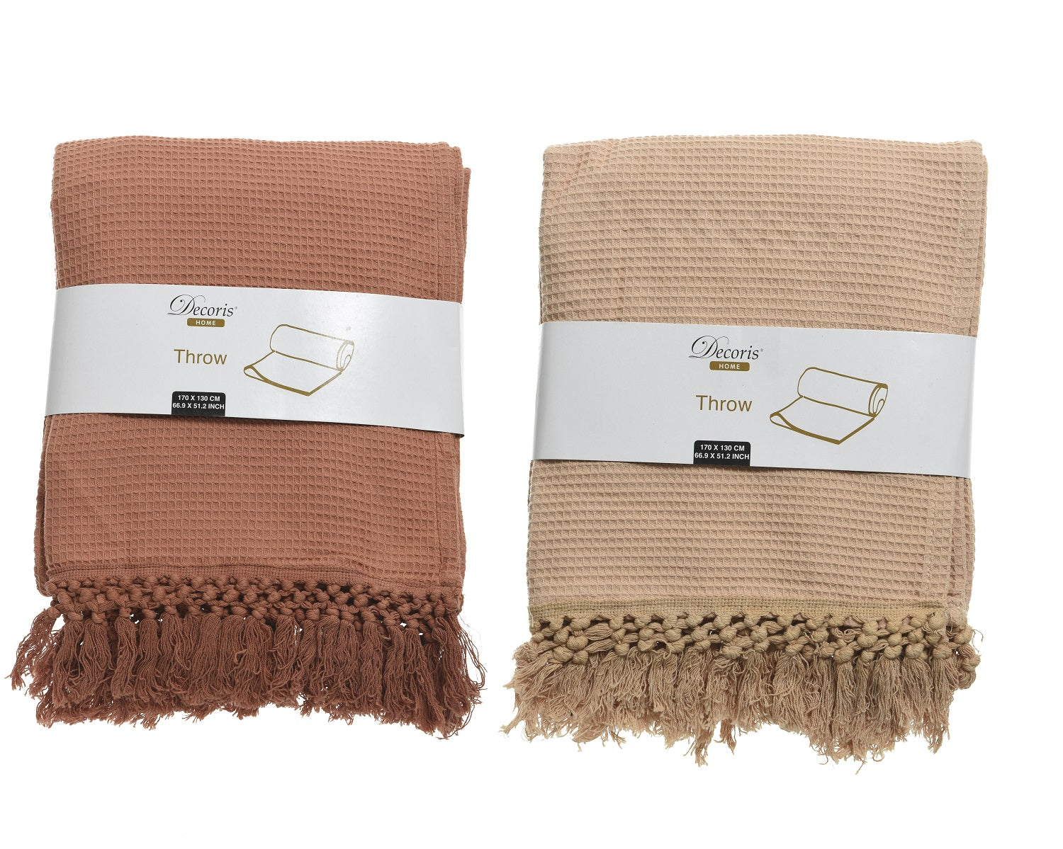 Plaid Beige Borgogna 170X130 Cm