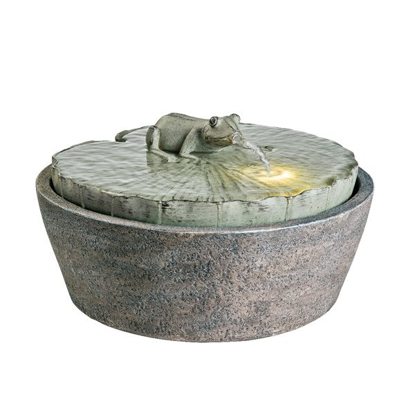 Fontana Con Pompa Con Rana D 37,5 X 20,5 Cm