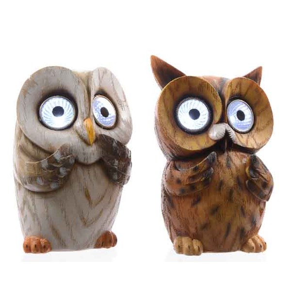 Gufo Solare Cool White 13,5 Cm 2 Led 1 Pezzo