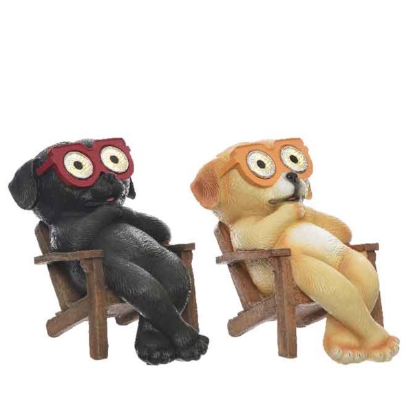 Cane Solare Seduto 2 Led 18 Cm 1 Pezzo