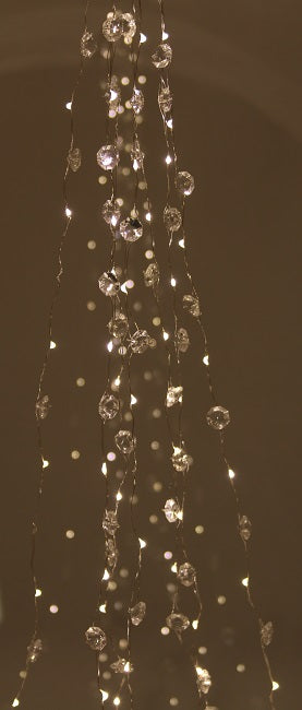 Cascata 90 Led 1 m con decori luminosa per decorazioni natalizie interne ed esterne di alberi e vetrine - DeMatteis.it