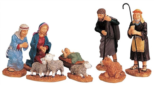 Nativity Figurines Lemax set di statuine per presepe tradizionale con pastori e animali - DeMatteis.it