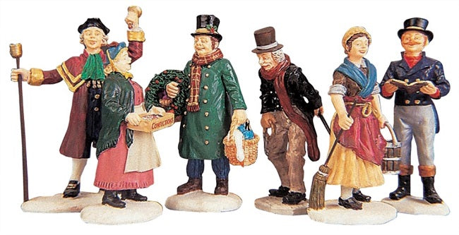 Village Figurines Set Of6 Lemax set di 6 statuine decorative per villaggi natalizi - DeMatteis.it