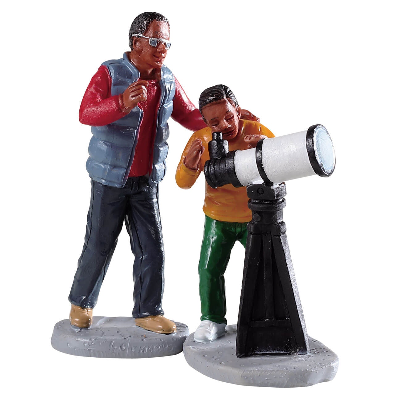 Stargazing Set Of2 Lemax figurine decorative per villaggio natalizio con telescopio - DeMatteis.it
