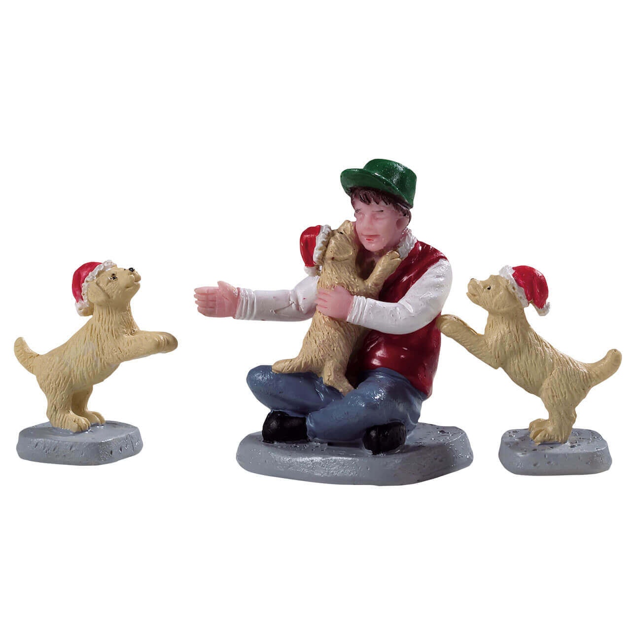New Puppies Lemax set figurine decorative natalizie per villaggio di Natale - DeMatteis.it