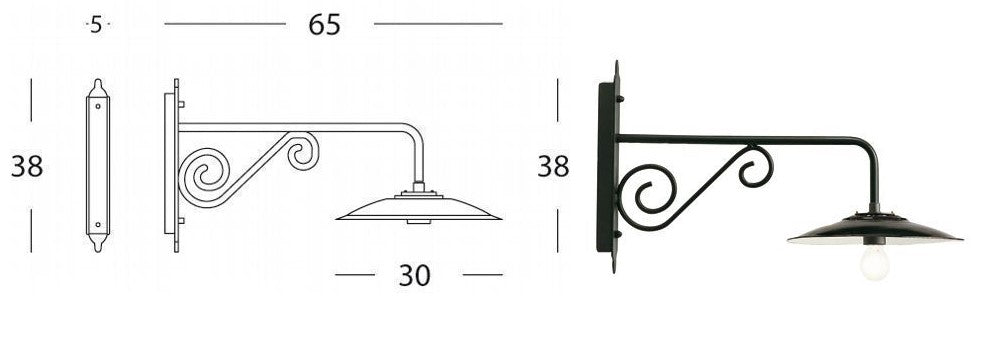 Applique Piccola Piatto Antico