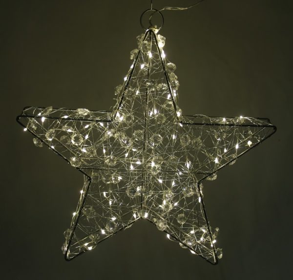 Stella Natale 38 cm LED decorazione luminosa per interni ed esterni con luci integrate - DeMatteis.it