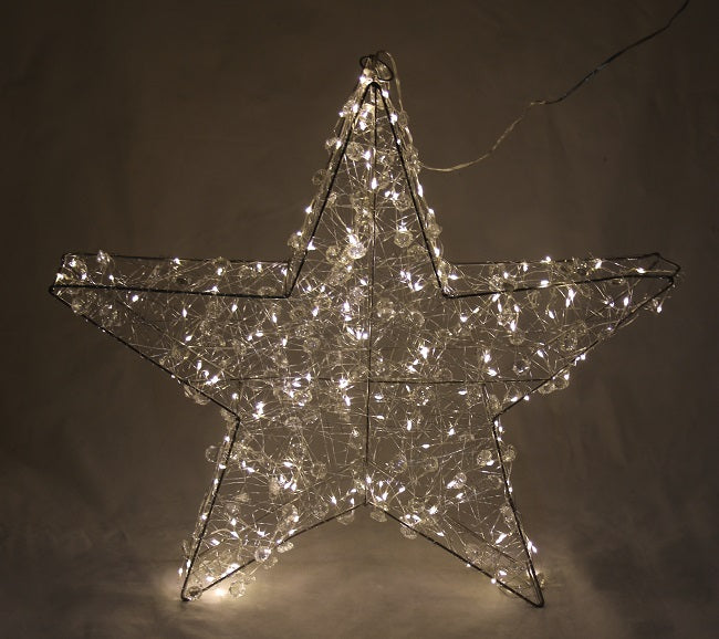 Stella Con Led 58 cm decorazione luminosa natalizia con 180 luci e cavo 5 m classe IP44 - DeMatteis.it