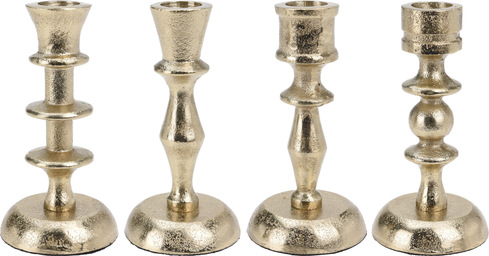 Candeliere Alluminio Oro 6X13 Cm 1 Pezzo