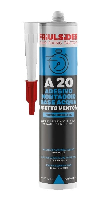 Adesivo Montaggio A20 base acqua effetto ventosa per incollaggio versatile in cartuccia - DeMatteis.it