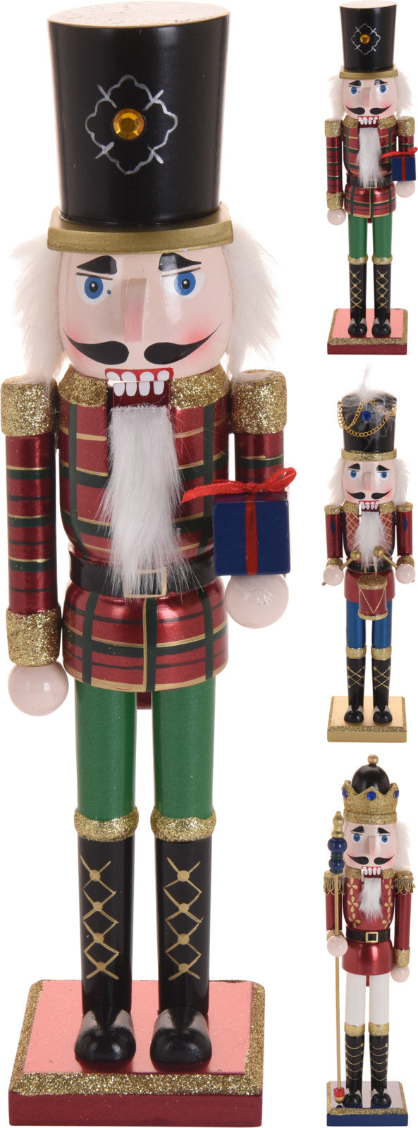 Schiaccianoci in legno 38 cm decorativo natalizio per apertura noci e frutta secca - DeMatteis.it