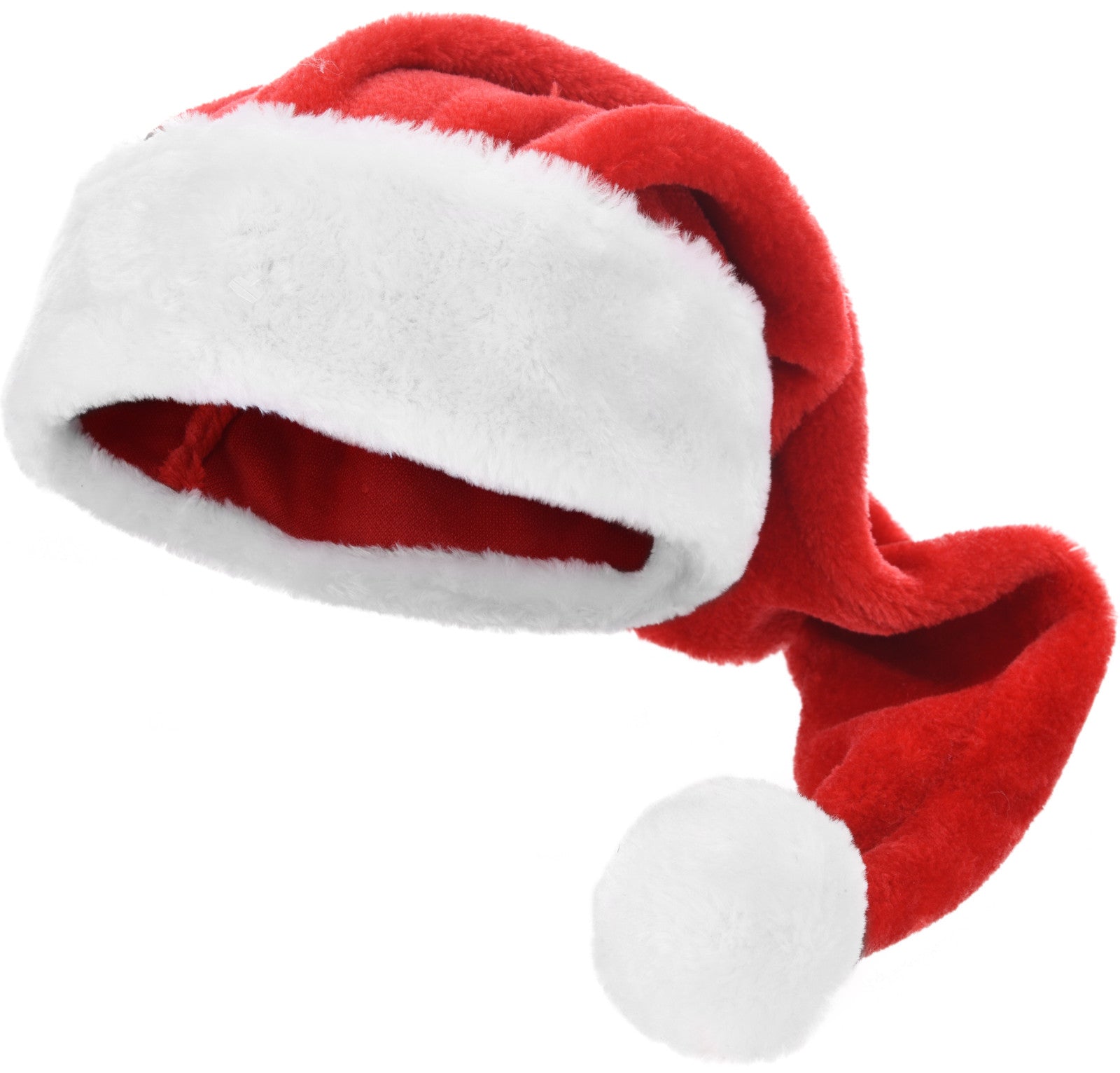 Cappello di Natale in peluche con pon pon per costume natalizio - DeMatteis.it