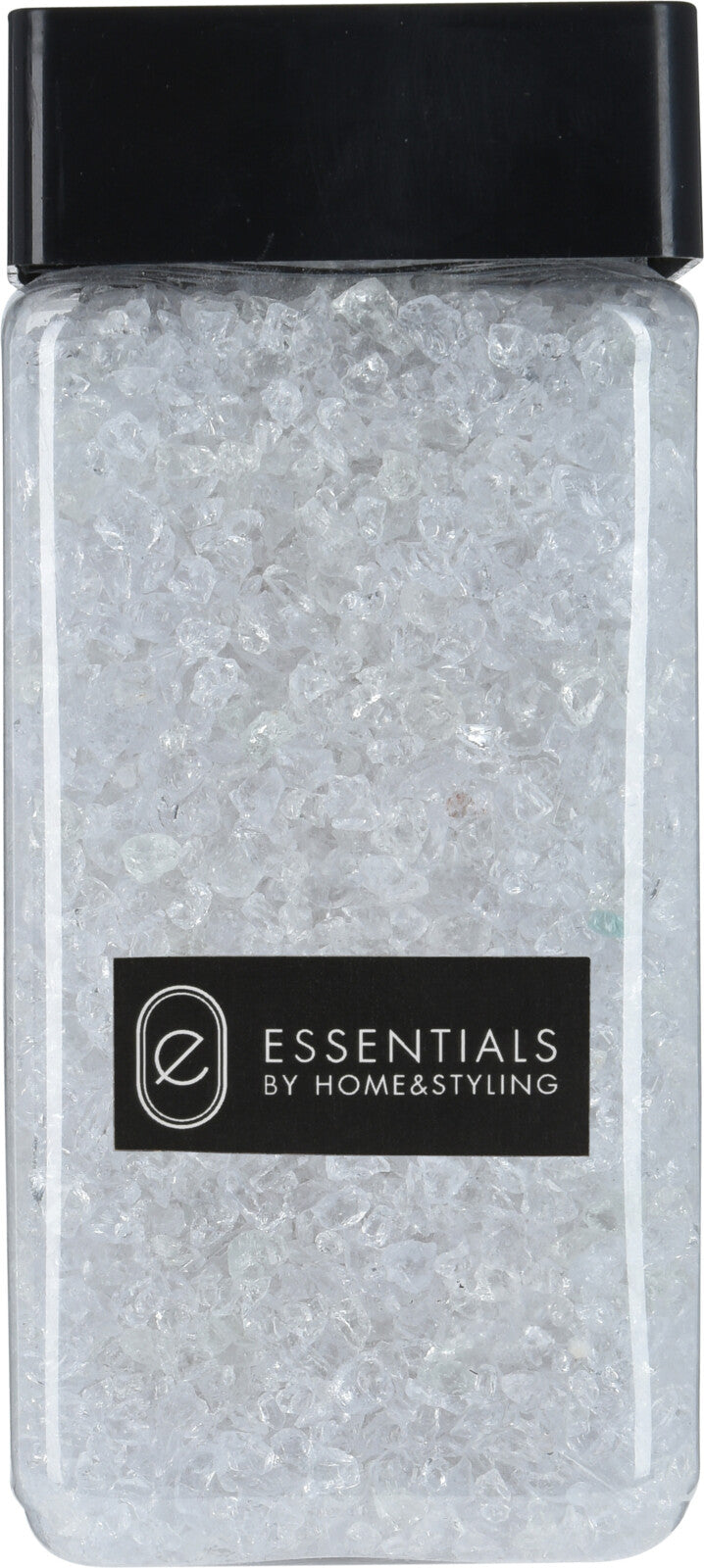 Pietre Decorative Bianche Essentials per arredamento e decorazione interni in contenitore trasparente - DeMatteis.it