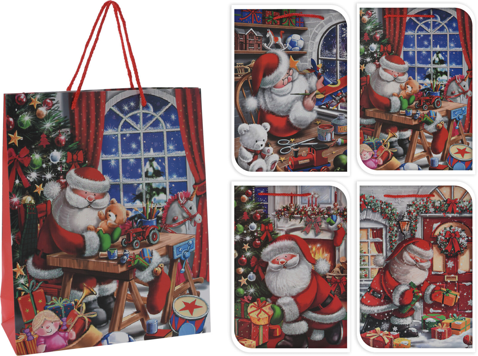 Borsa regalo natalizia 19 x 23 cm per confezionamento doni natalizi - DeMatteis.it