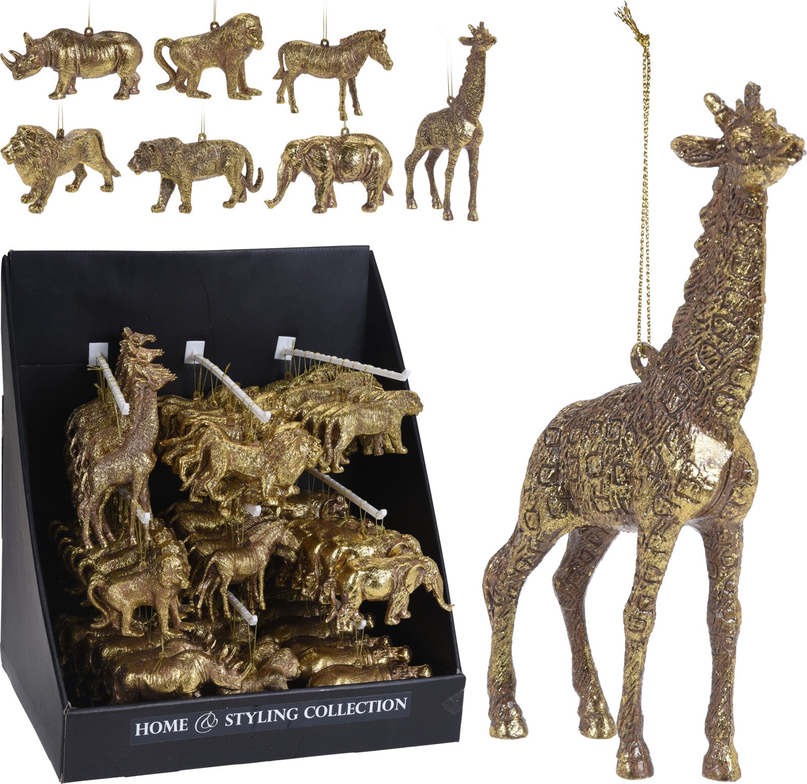 Animale oro da appendere ornamento decorativo dimensioni 12 x 9 cm per casa - DeMatteis.it