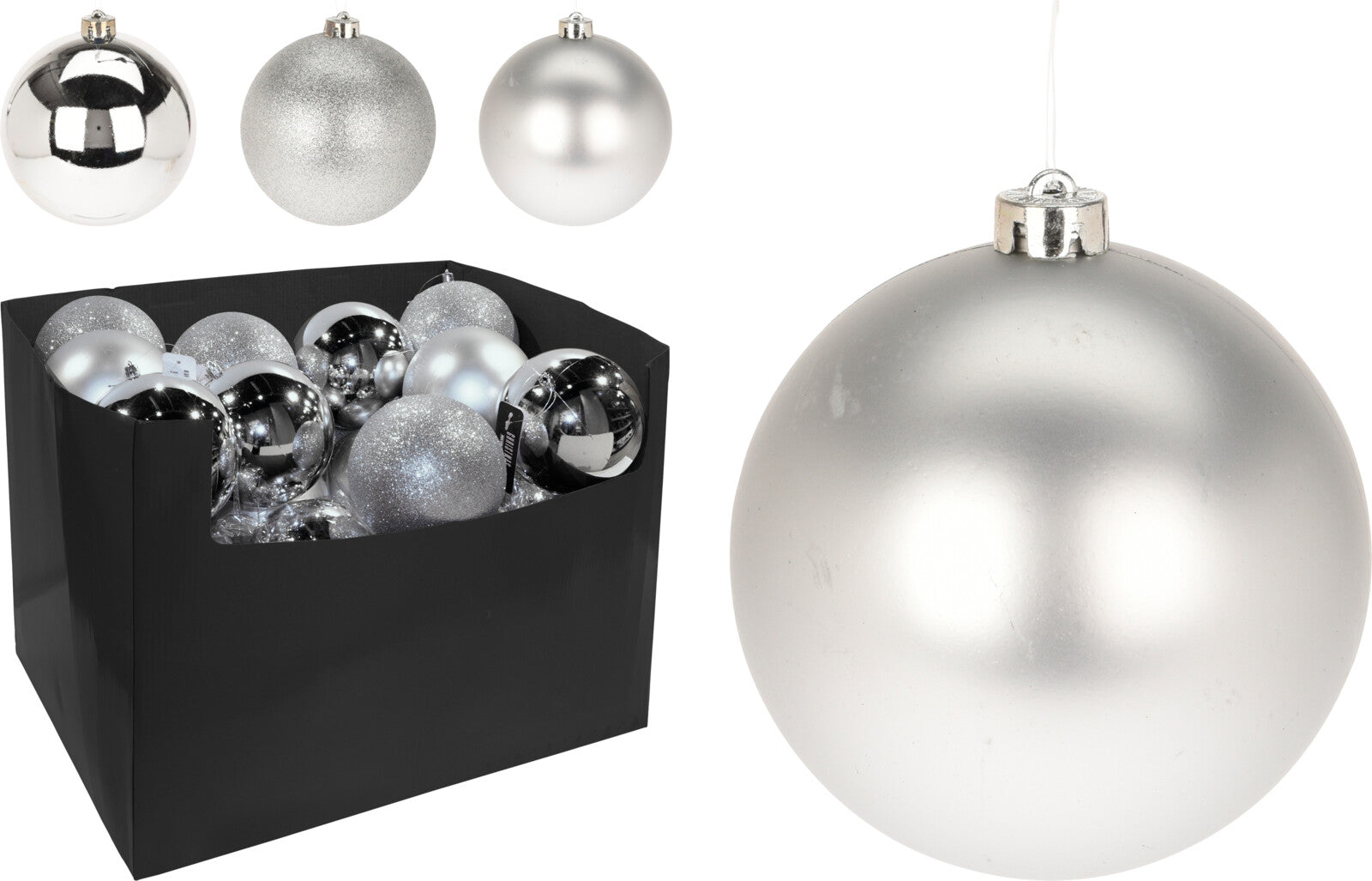 Palla di Natale silver diametro 10 cm decorazione natalizia per albero - DeMatteis.it