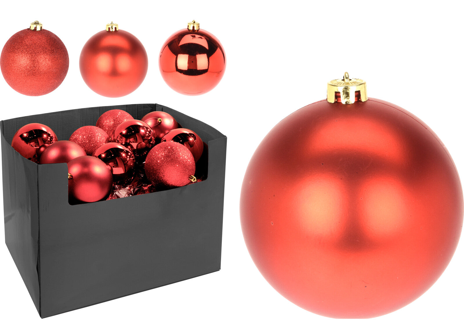 Palla di Natale diametro 12 cm per decorazioni natalizie con gancio dorato - DeMatteis.it