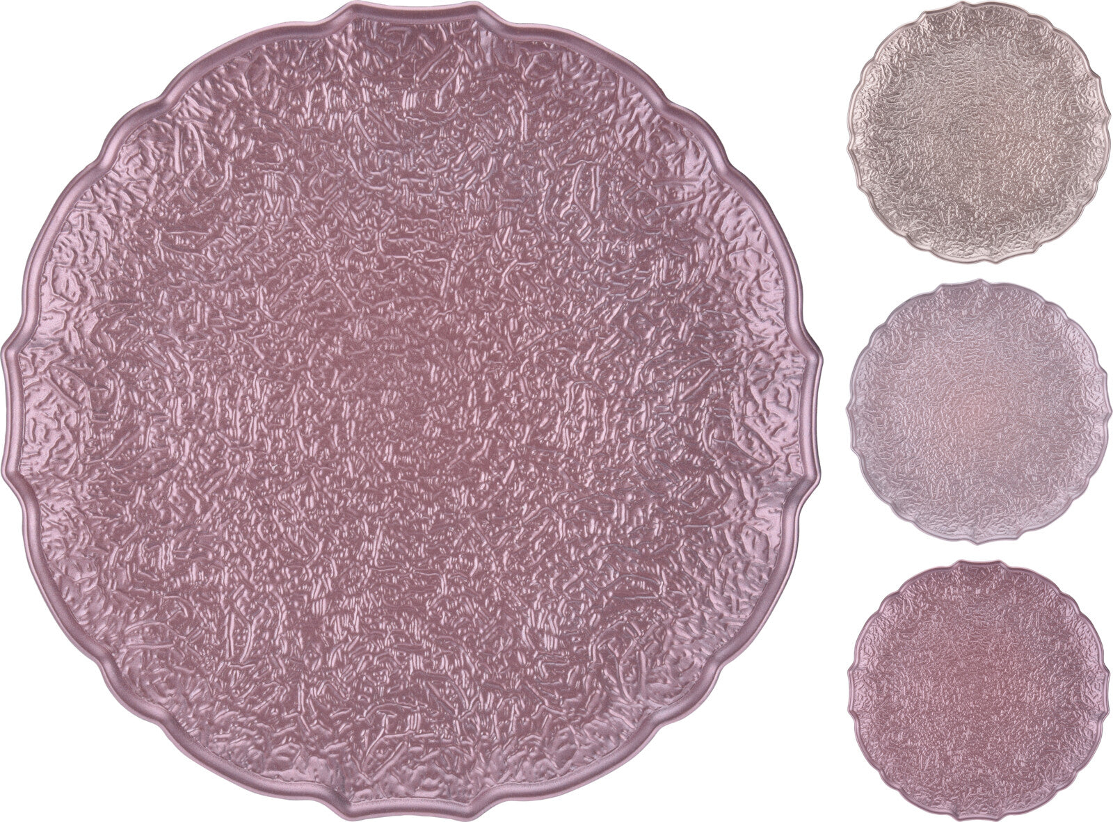 Sottopiatto Rosa Decorato D 33 Cm