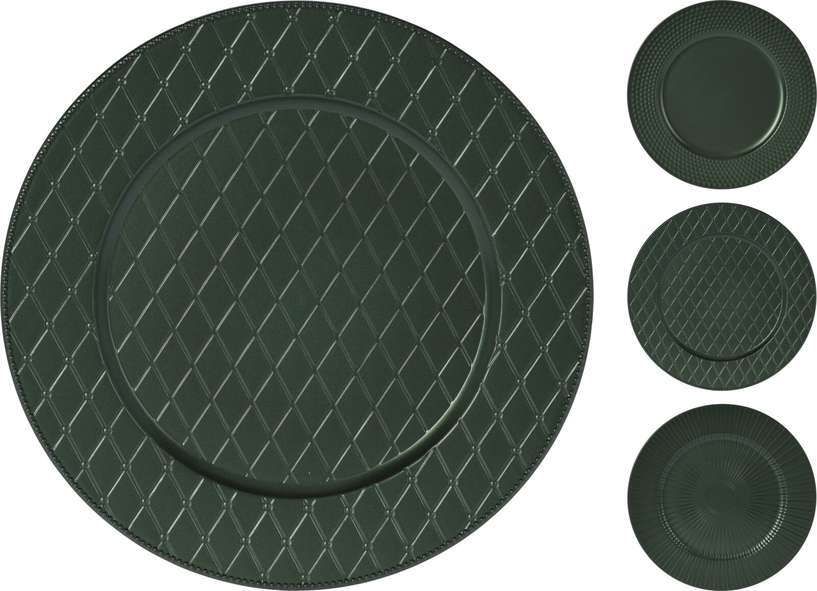 Sottopiatto Rilievo Verde D 33 Cm