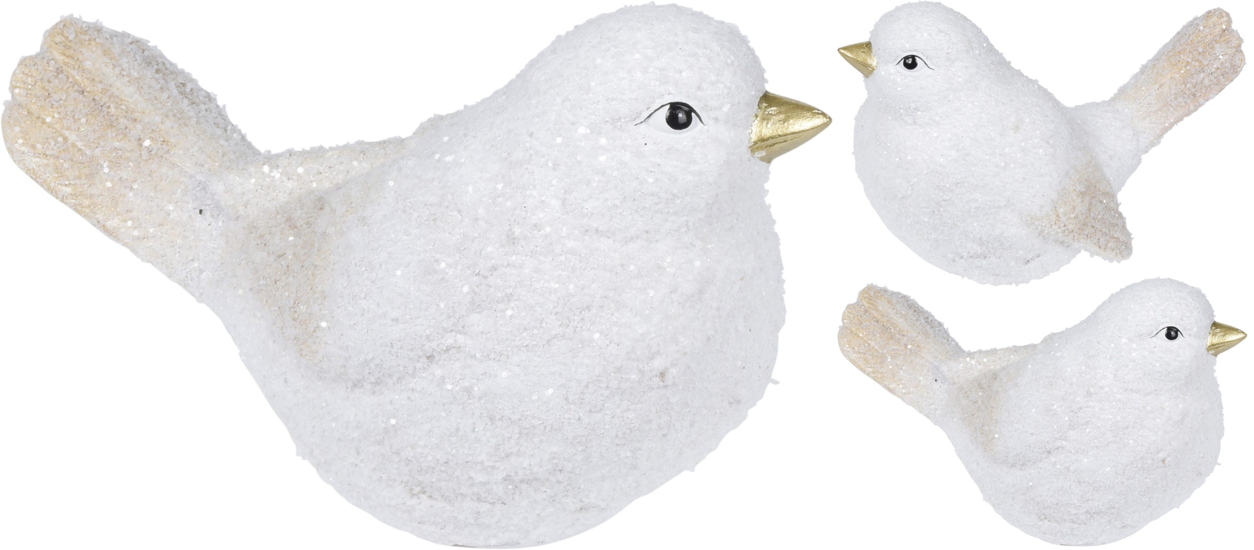 Uccellino bianco ceramica oggetto decorativo artigianale per arredamento casa - DeMatteis.it