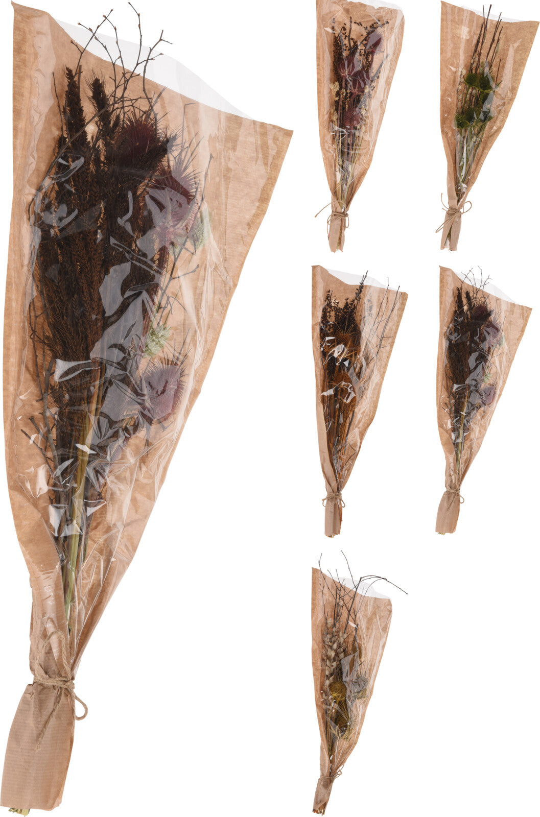 Composizione fiori secchi decorativa in carta naturale per arredamento e decorazione interni - DeMatteis.it