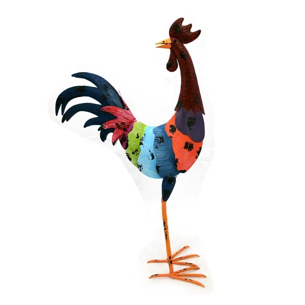 Gallo In Metallo Colorato