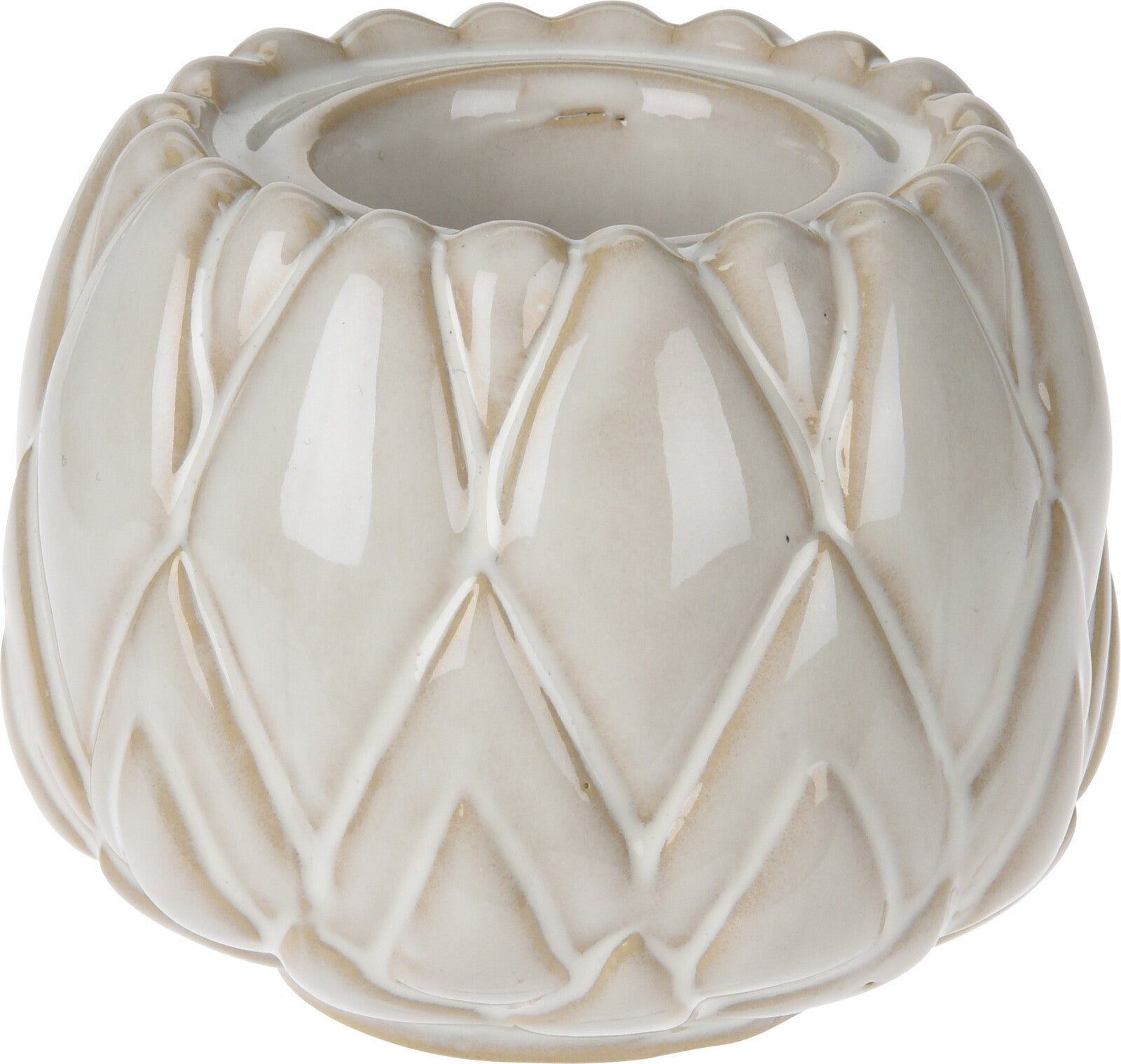 Portatealigh 8 Cm Porcellana Crema