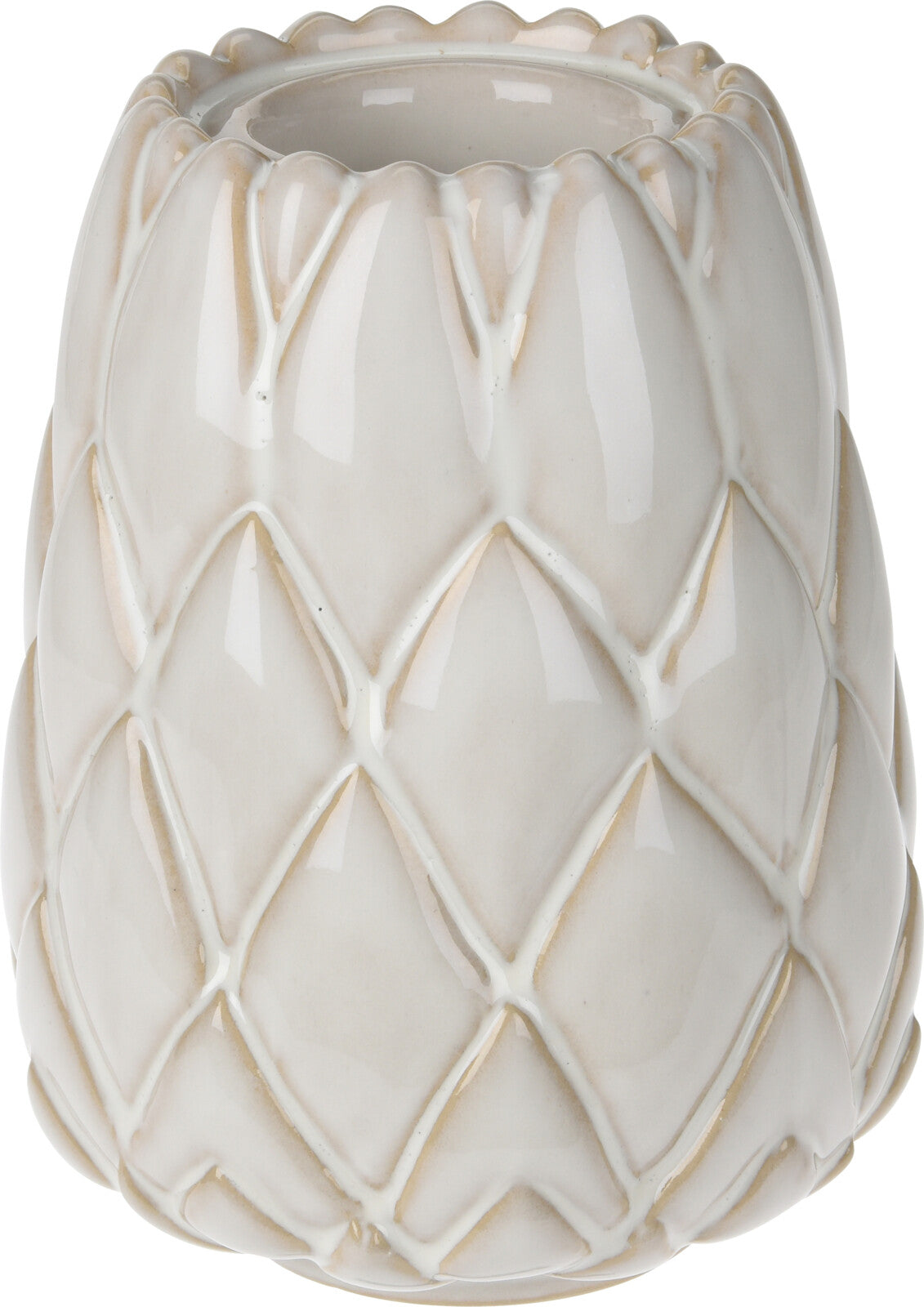 Portacandela Porcellana Crema 14 Cm