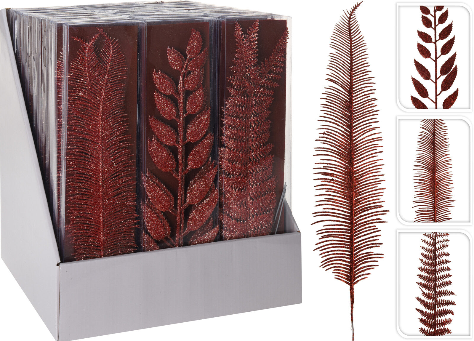 Set 3 Rami Glitter decorativi da 32 cm per addobbi natalizi e ornamentazione - DeMatteis.it