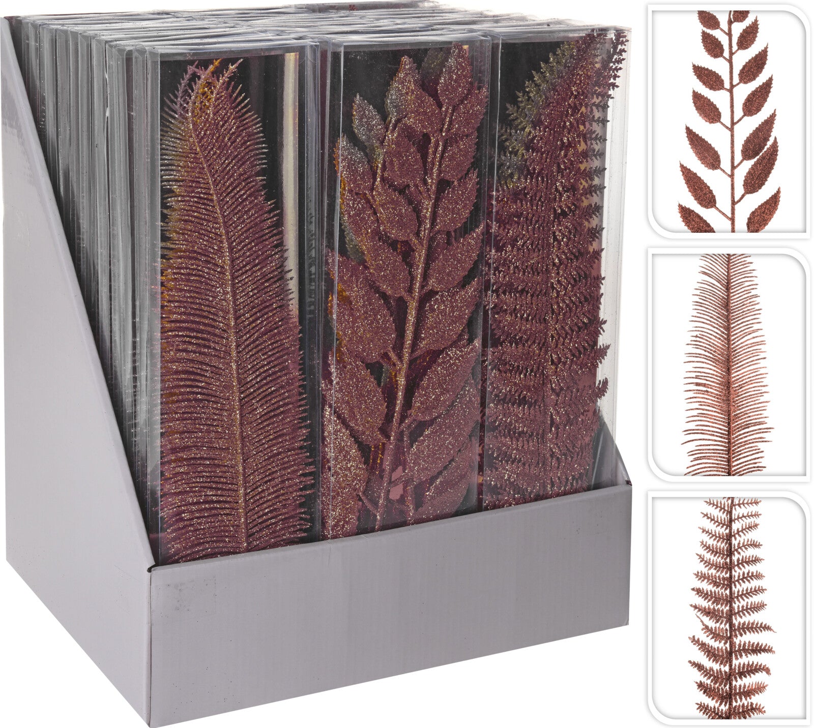 Set 3 Foglie Glitter decorative da 32 cm per addobbi e decorazioni natalizie - DeMatteis.it