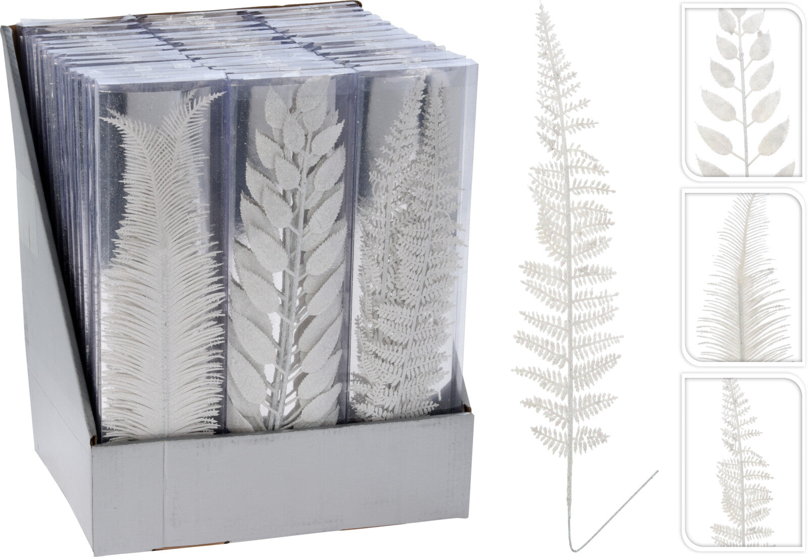 Set 3 Foglie Glitter decorative per allestimenti e decorazioni floreali - DeMatteis.it