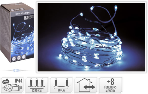 Luci Di Natale Led 240 catena luminosa per decorazioni natalizie con 8 funzioni memoria - DeMatteis.it