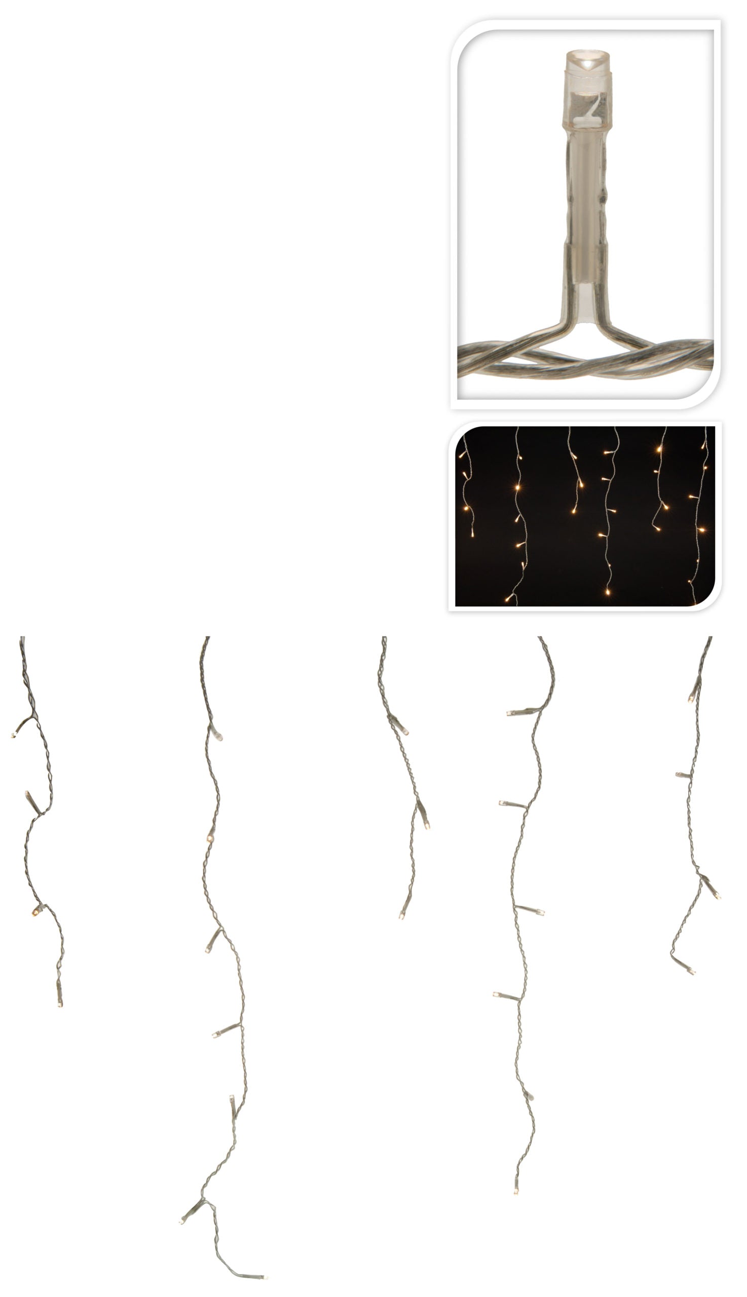 Cascata 400 Led With Flash Warm White Extension Set luci LED natalizie con effetto flash per illuminazione decorativa IP44 - DeMatteis.it