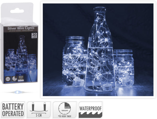 Luci Di Natale A Batteria Per Acqua Led 20 illuminazione decorativa natalizia impermeabile con 20 LED a batteria - DeMatteis.it