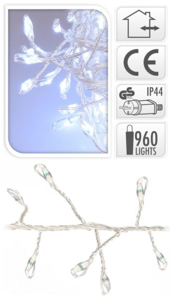 Luci Di Natale Microled 960 per decorazione natalizia con 960 punti luce certificazione CE e protezione IP44 - DeMatteis.it