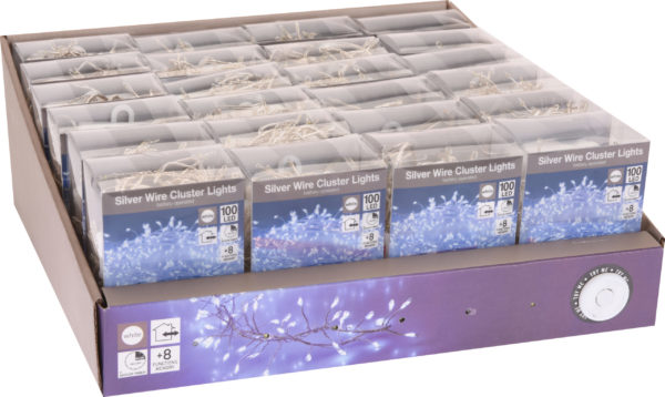 Luminaria di Natale Led 100 Cool White catena luminosa natalizia per decorazioni domestiche - DeMatteis.it