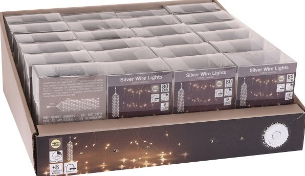 Cascata Di Luci A Batteria Led 80 luci natalizie decorative a batteria per illuminazione festiva - DeMatteis.it