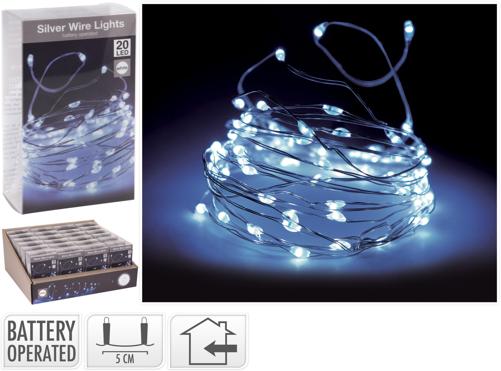 Filo 20 Luci Microled Luce Fredda