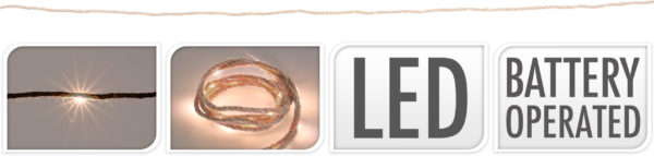 Corda Luci Di Natale Led 10 CORDA per decorazione natalizia a batteria con 10 punti luce - DeMatteis.it