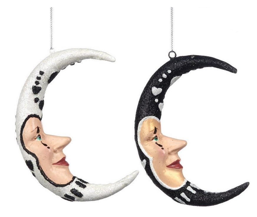 Pendente Luna Pierrot decorativo da 12,5 cm per ornamento domestico - DeMatteis.it