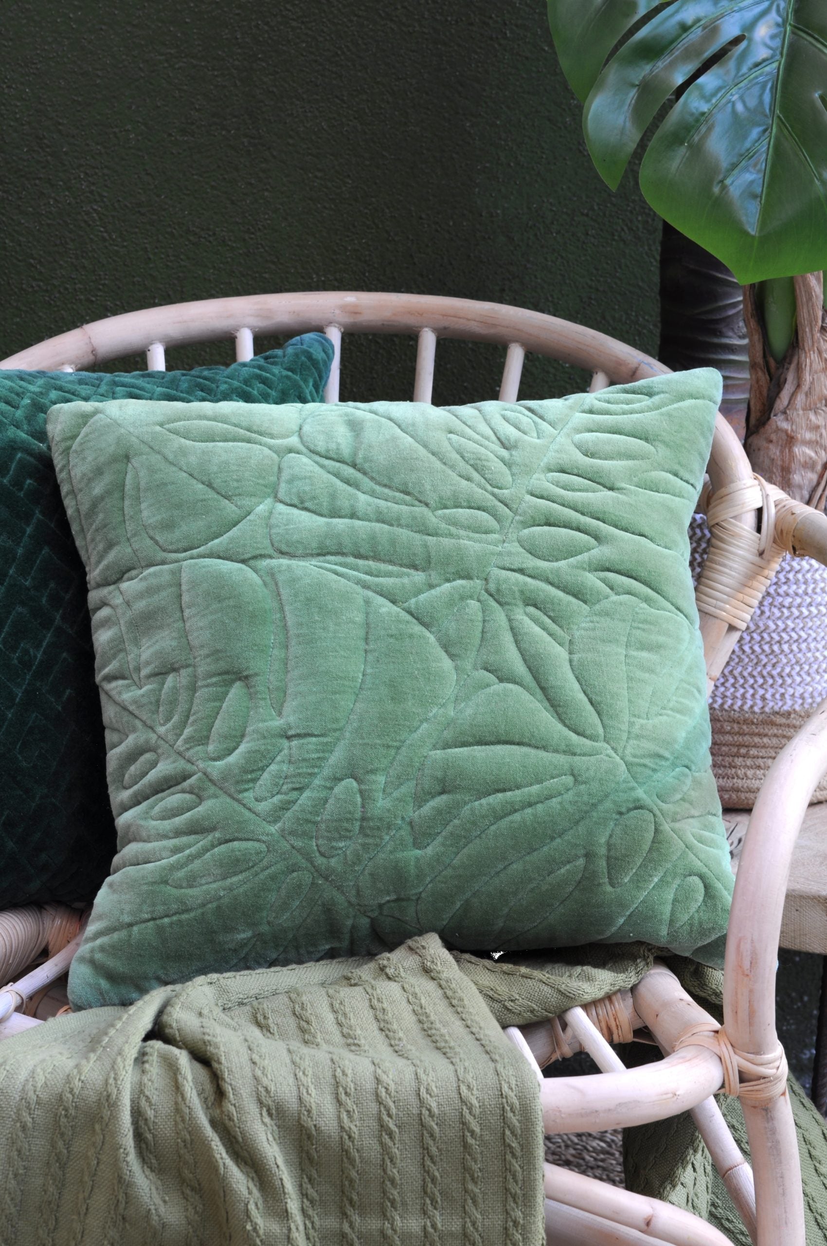 Cuscino Verde Tropika 40X40 Cm