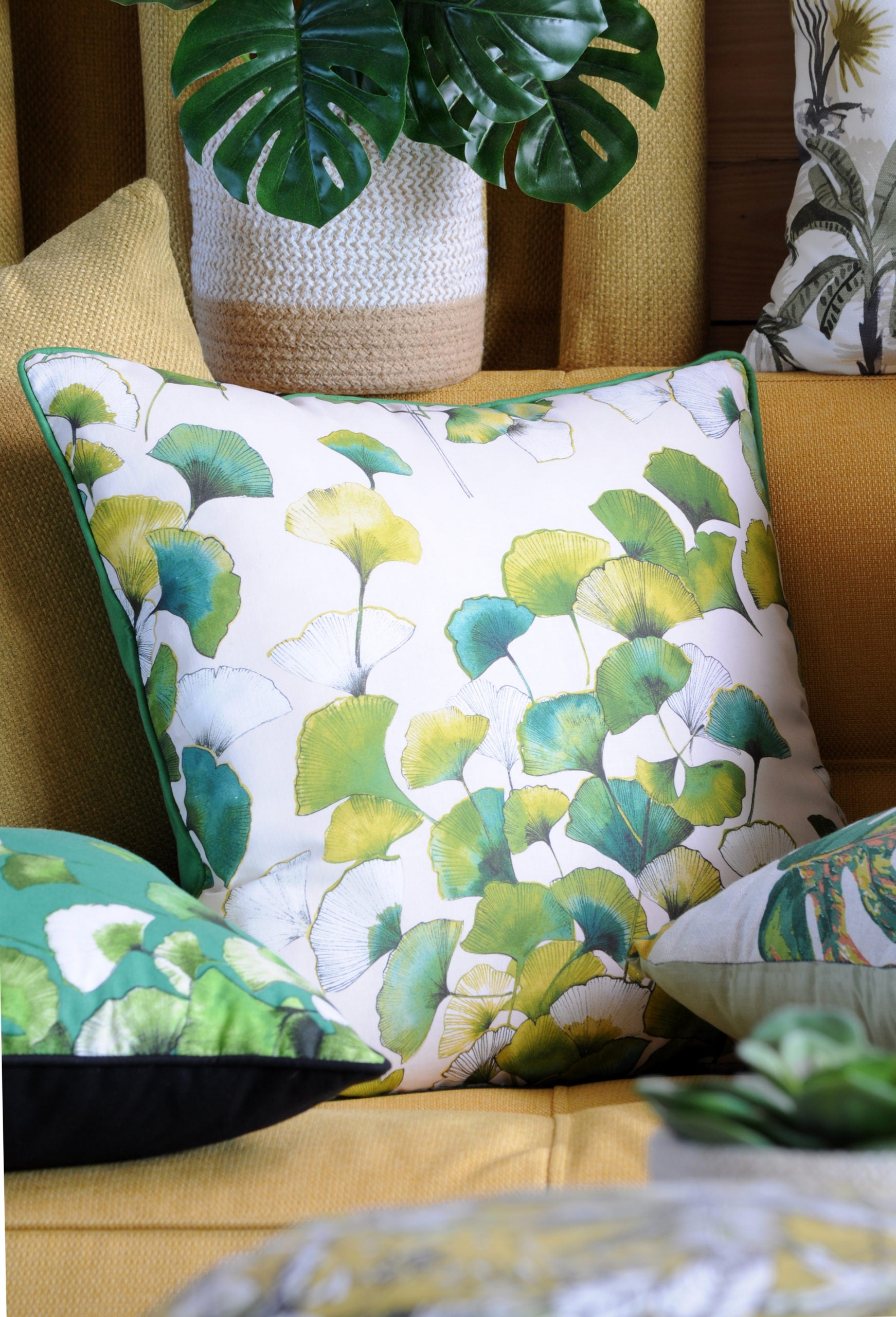 Cuscino Biloba Natural 50X50 Cm