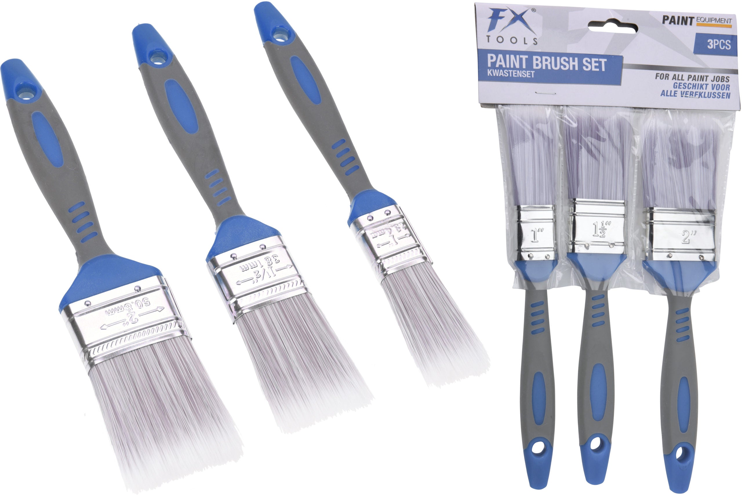 Set 3 Pennelli Per Pittura