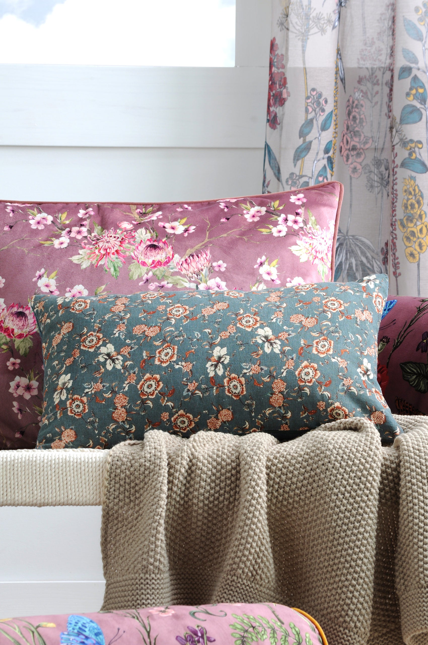 Cuscino Boudoir 30X50 Cm Bleu