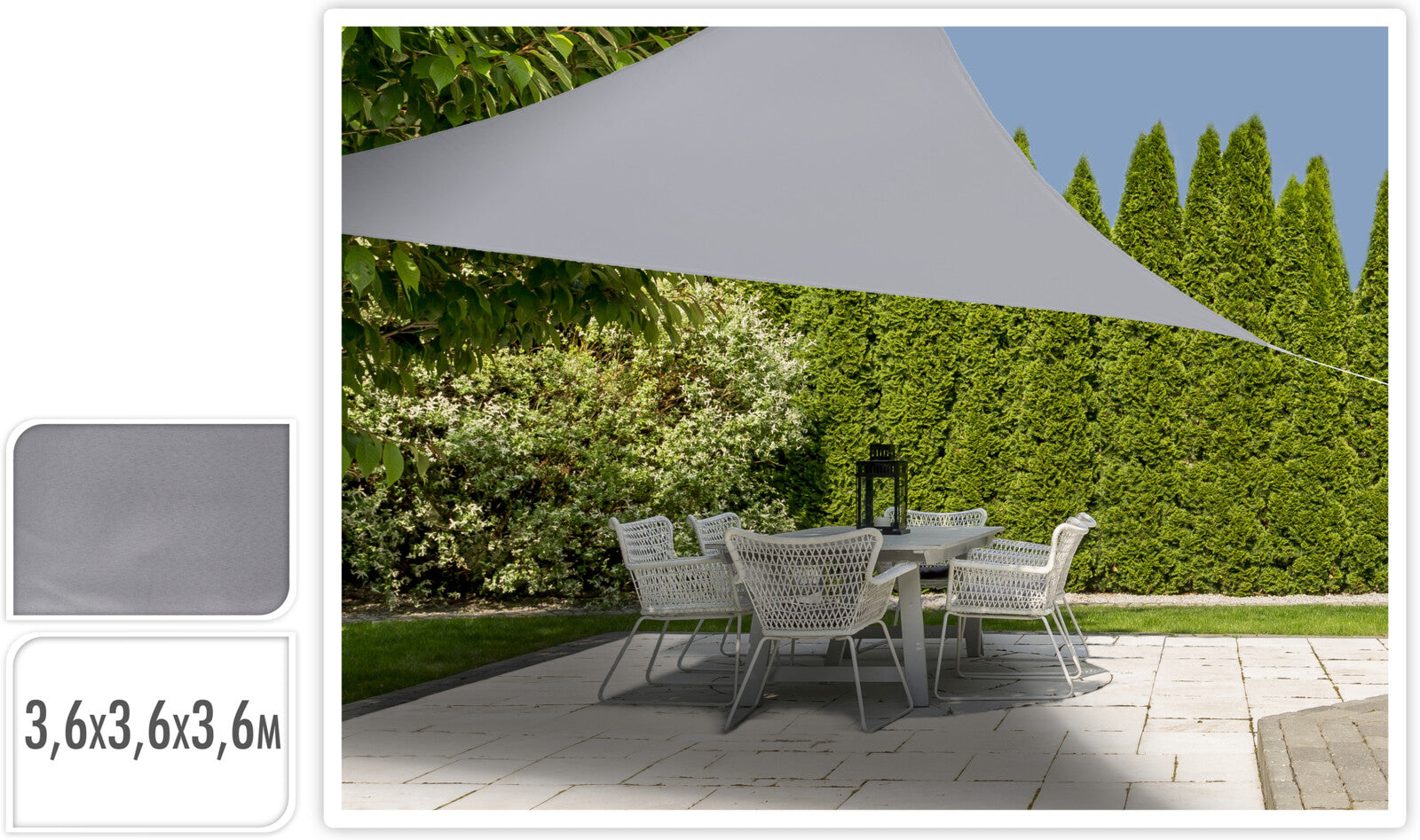 Telo3,6X3,6X3,6Mt Grigiochiaro