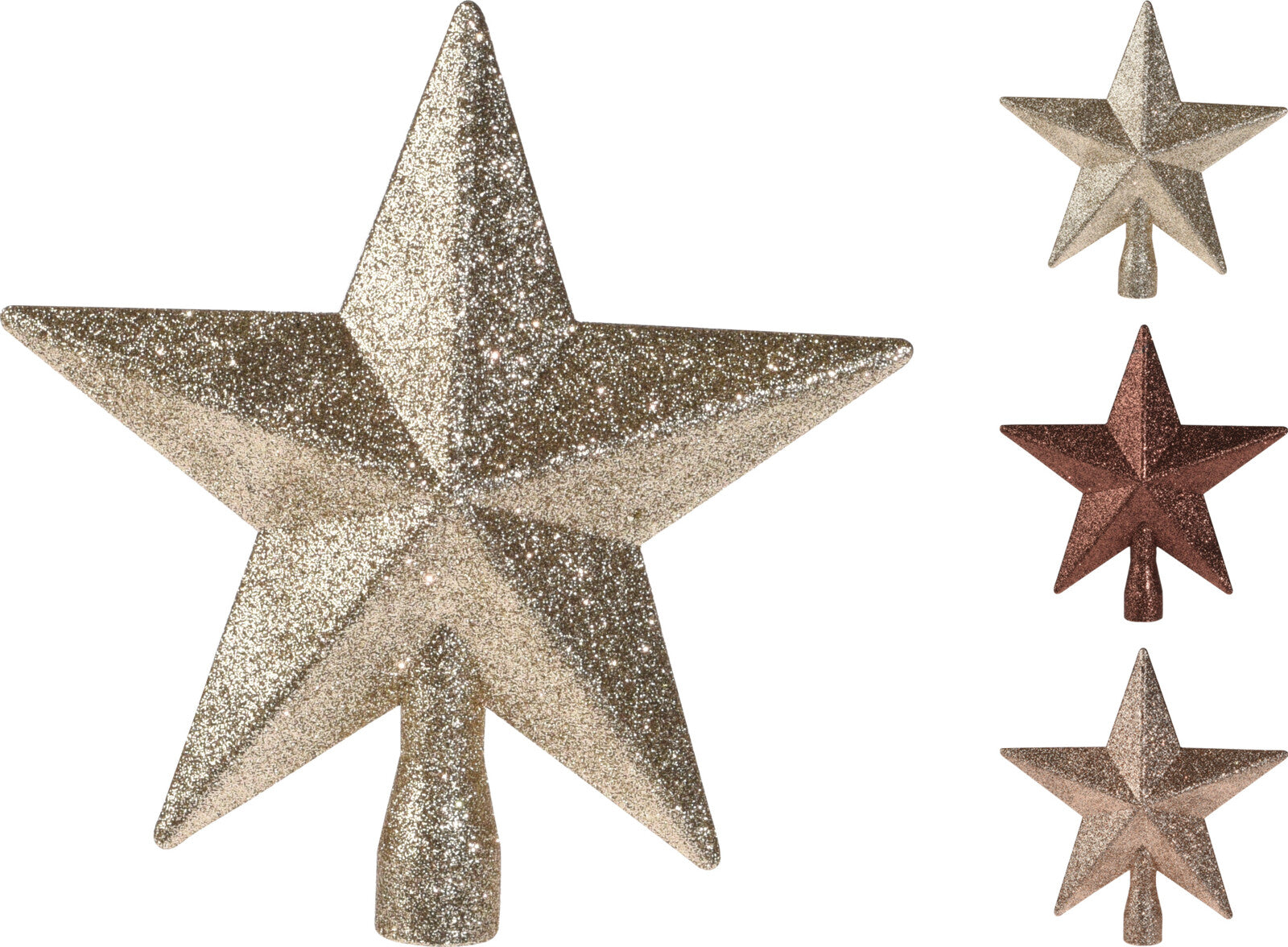 Puntale Stella Glitter 19 cm per albero di Natale decorazione natalizia - DeMatteis.it