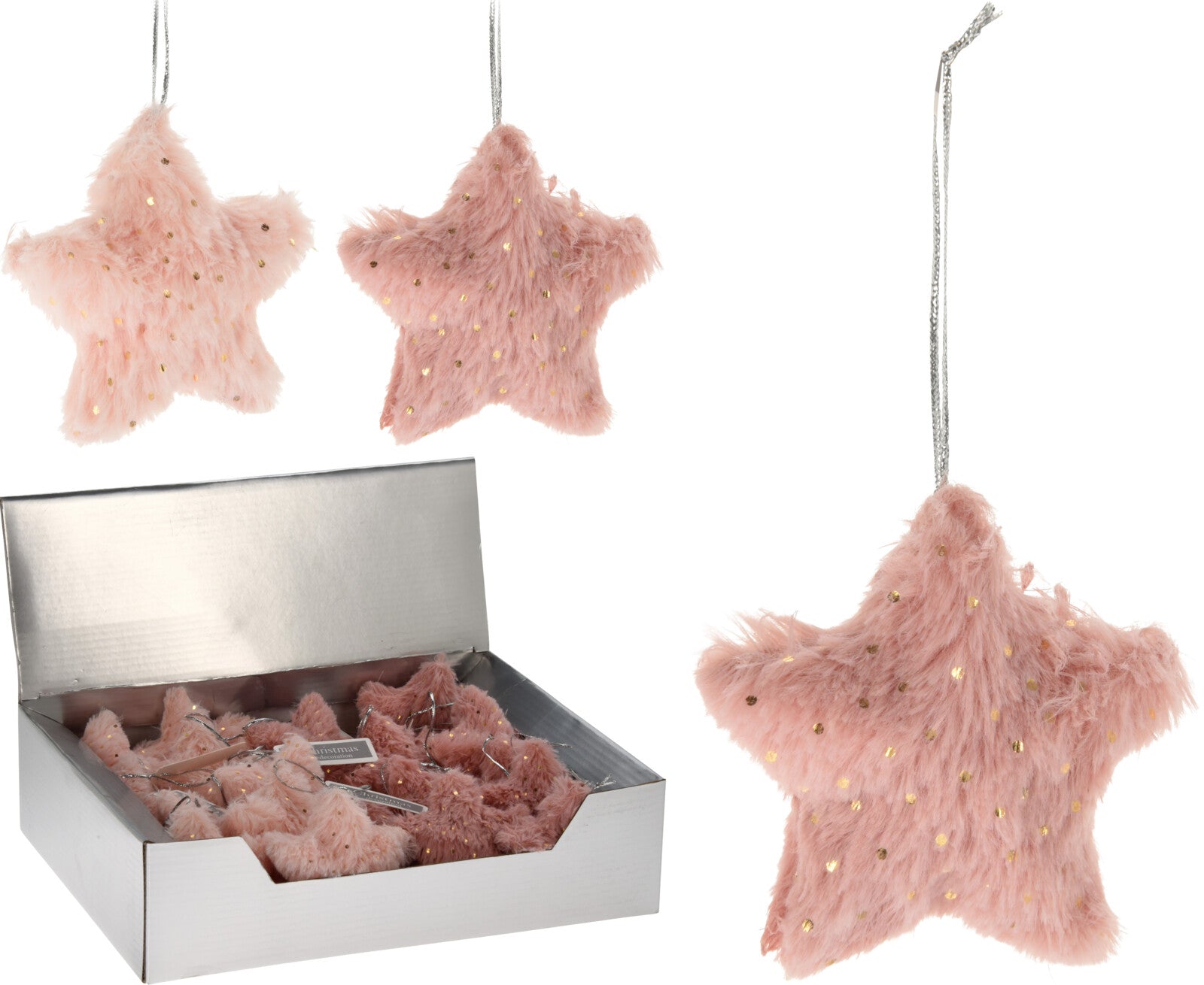 Stella Di Natale Morbida decorazione natalizia da appendere diametro 10 cm con cordino - DeMatteis.it