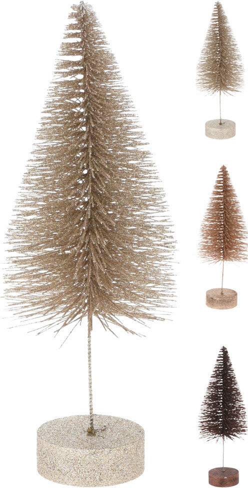 Albero di Natale beige decorativo 30 cm con base per addobbi natalizi - DeMatteis.it