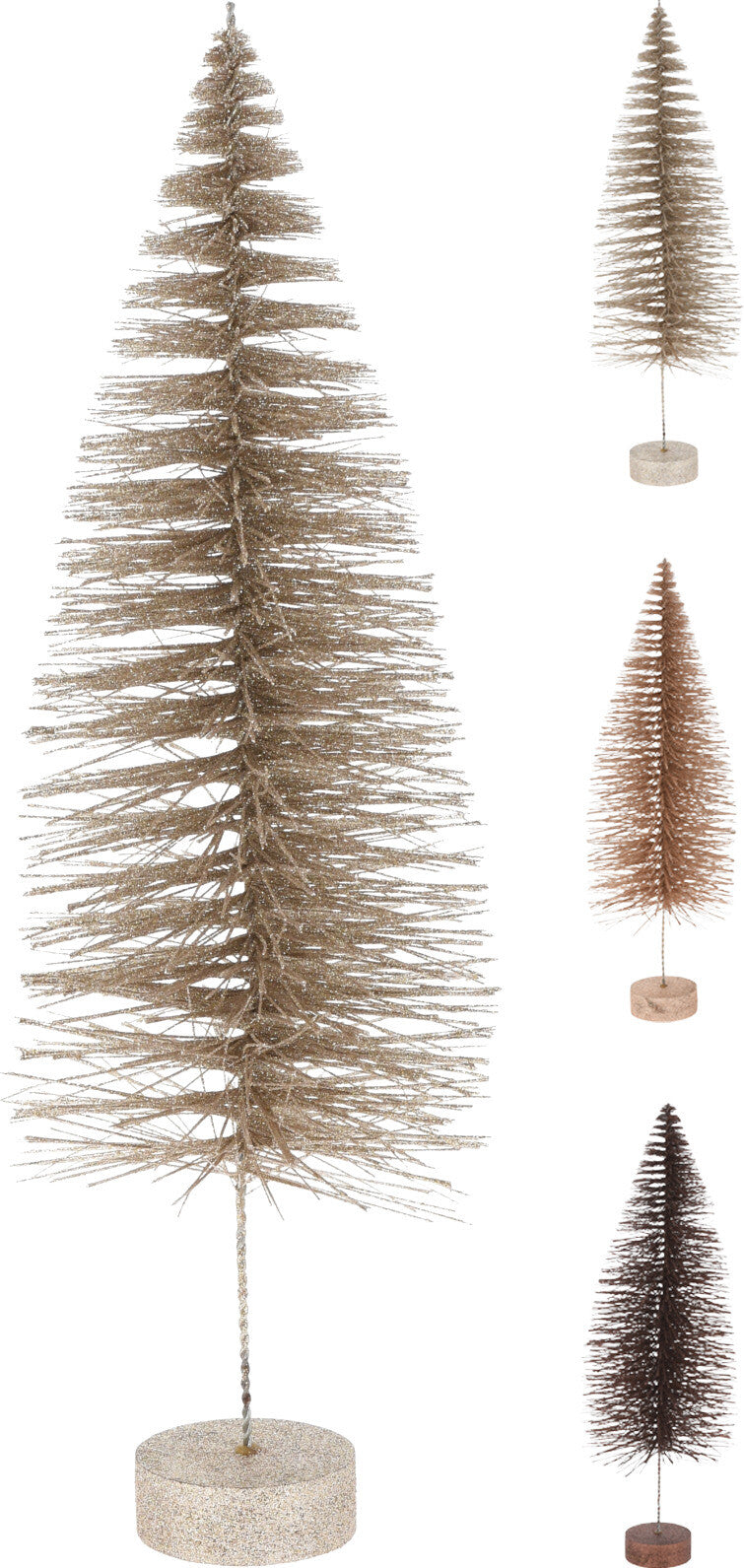 Albero di Natale beige decorativo 40 cm con base per addobbi natalizi - DeMatteis.it