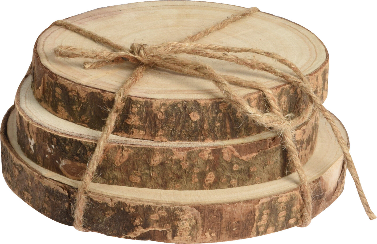 Set 3 Dischi Legno Naturale 15X2 Cm